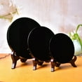 thumbnail image 5 of Miroir en Obsidienne Noire Naturelle avec Cristaux de Guérison, Assiette Ronde avec Étagère B0I8, 5 of 5