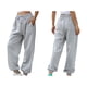 thumbnail image 3 of Pantalones Deportivos Holgados de Cintura Alta para Mujer, para Correr, Deportivos, de Entrenamiento, con Bolsillos Gris XXL, 3 of 6