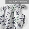thumbnail image 6 of Green Grey Botanical Farmhouse Short Window Curtain Valances, Watercolor Spring Floral Summer Leaf Rod Pocket Kitchen Valances for Living Room Bedroom Bathroom Cafe 42" x 18", 6 of 8