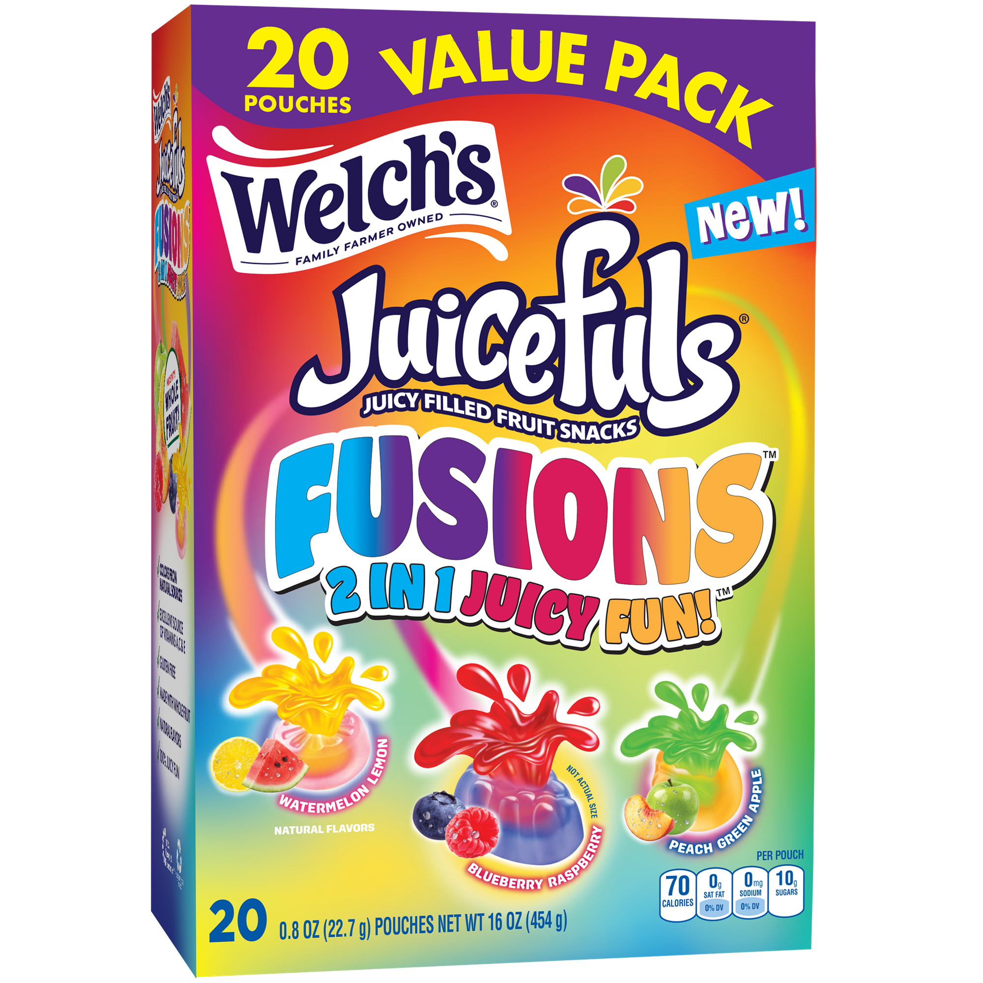 Welch's Fruit Snacks - Juicefuls Fusions, 20 Count Snack Box – 0.8