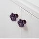 thumbnail image 4 of 6 uds. Perillas de puerta de cerámica Vintage con flores y rosas, manija para cajón de cocina (púrpura), elegantes perillas de cerámica para gabinete con flores rosas, 4 of 5