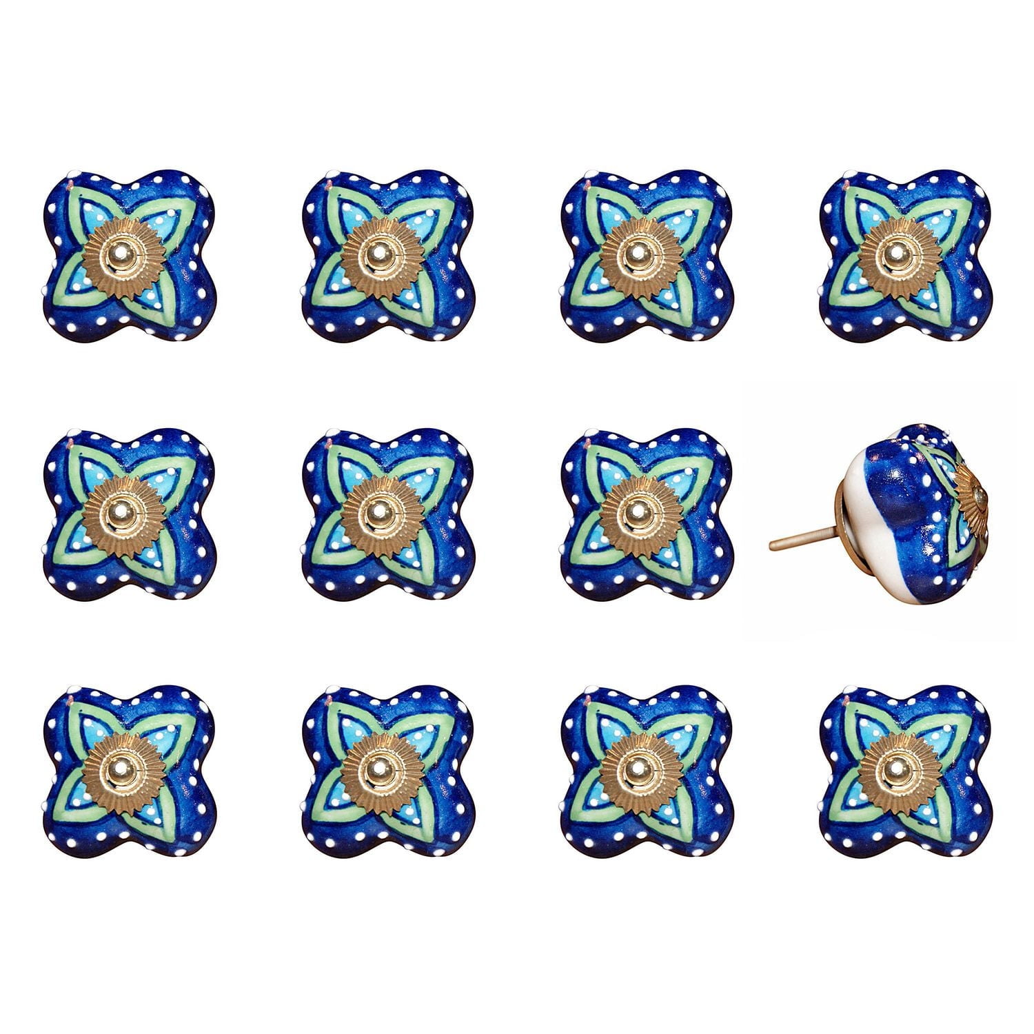 KNOB-IT VINTAGE HANDPAINTED CERAMIC KNOBS (12-Pack) K3740