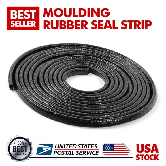 20Ft Car Door Edge Guard Moulding Trim Black Protector Strip Rubber Metal Seal