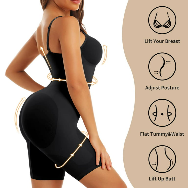 Lilvigor Shapewear Bodysuit for Women Tummy Control - Thigh Slimmer  Seamless Butt Lifting Full Body Shaper Plus Size
