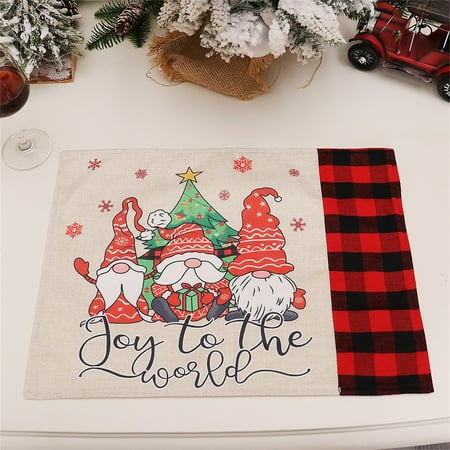 

YYNKM Kitchen Gadgets Christmas Decorations Linen Faceless Doll Table Mat Doll Insulation Mat Table Dress Up Home & Kitchen on Clearance Deals