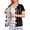 01-Black, variant on Women's Adaptive Recovery Top, Short Sleeve Open Front Post Op Shirt with 4 Pockets