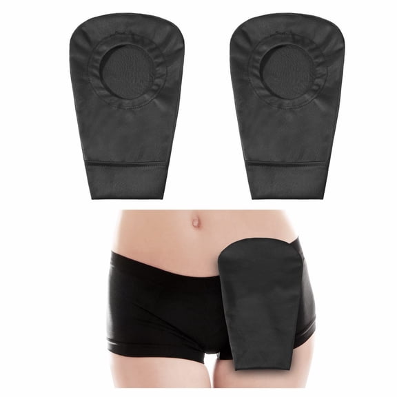 Lsupdaol 2 Pieces Ostomy Bag Cover Colostomy Bag Covers Odor Control Stretchy Pouch Washable Pouch Liner for Women Men Lightweight Care Protector Supplies, 4 Colors