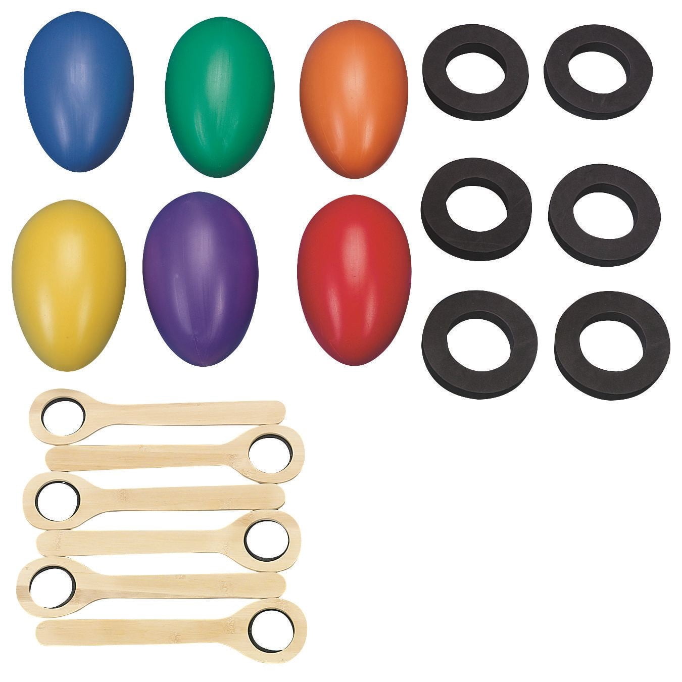Spectrum™ Jumbo Ostrich Egg and Spoons (Set of 6)