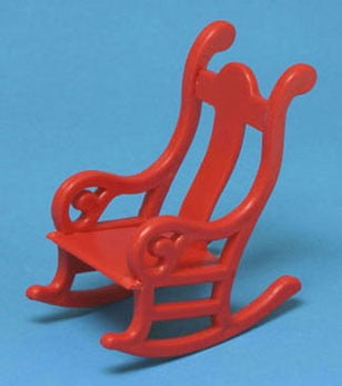 dollhouse rocking chair red