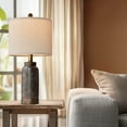 thumbnail image 2 of Oneach Farmhouse Table Lamp for Living Room Bedroom 20.25" Retro Nightstands Bedside Lamps Resin Home, 2 of 10