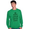 thumbnail image 4 of Keep Calm And Agree With Dad Crown Men's Long Sleeve Tee T Shirt Brisco Brands 3X, 4 of 7