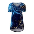 thumbnail image 2 of Gvmfive Women Print Round Neck Short Sleeve T Shirts Loose Tunic Tops Pullover, 2 of 4