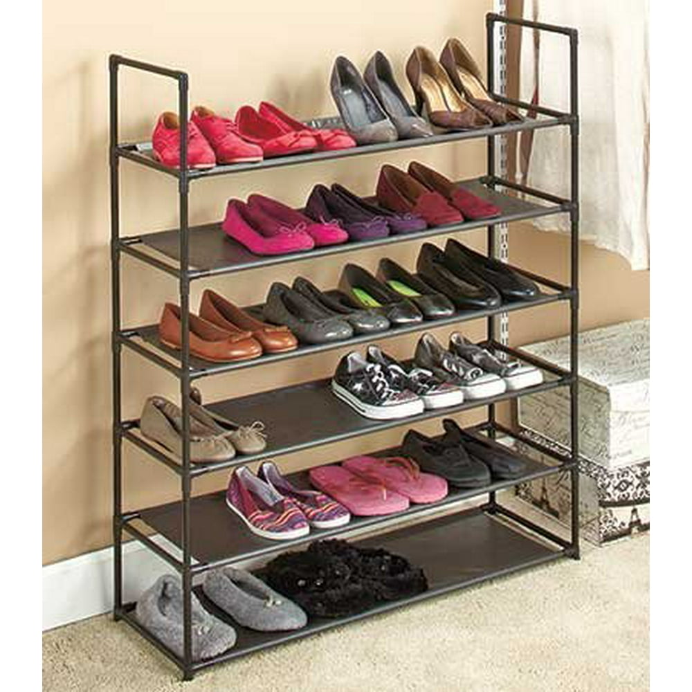 Affordable, Stackable 6-tier Storage Shoe Rack Holds up to 24 Shoes