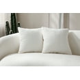 thumbnail image 2 of Kevinplus 102'' 5-Seater Modern Boucle Sofa for Living Room,Teddy Fleece Velet, White, 2 of 14