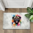 thumbnail image 4 of Watercolor Drip Pug Pop Art Colorful Portrait Artwork Doormat Dog Lover Gifts Indoor Outdoor Welcome Mat - 01009, 4 of 5