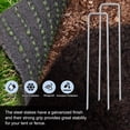 thumbnail image 4 of Uxcell 50 Pcs Landscape Staples 8" 16 Gauge Garden Stakes Silver, 4 of 6