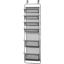 Whitmor 6-Shelf Over-the-Door Organizer 66.92" x 17.71" x 7.87" Gray (5855-15514)