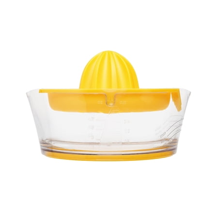 Cooking Light Premium Quality Lemon Orange Lime Juicer  Manual Hand Juicer with Built-In Strainer and Measuring Cup  2 Size Reamers Included  Citrus Juice Extractor  Yellow