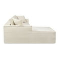 thumbnail image 3 of Jennifer Taylor Home Brenley 110.5" LAF Sofa-in-a-Box Sectional Sofa, Porcelain Light Beige Chenille, 3 of 8