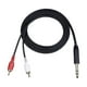 thumbnail image 2 of Macho a dos RCA,cable divisor cable de audio estéreo adaptador y 35 mm,Cable de 6,35 mm a 2rca,conector rca para controlador de DJ,cable rca serie chapada en oro,6,35 mm 1/4 de pulgada macho a, 2 of 9