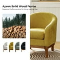 thumbnail image 6 of Upholstered Armchair 2 Pieces Boucle Fabric Solid Wooden Legs Living Room Bedroom Yellow, 6 of 7