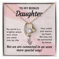 thumbnail image 4 of To My Bonus Daughter My World is a Brighter Place Forever Necklace w Message Card, 4 of 20