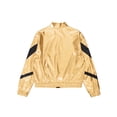 thumbnail image 6 of iEFiEL Kids Girls Metallic Zipper Front Jacket Contrast Color Long Sleeve Coat Jazz Hip-Hop Dance Tops Gold 14, 6 of 7