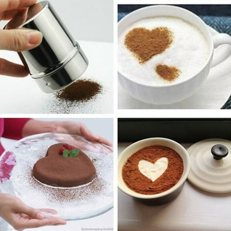 

suidie Stainless Steel Fine Mesh Coffee Chocolate Powder Dredger Sifter Duster Shaker