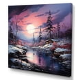 thumbnail image 2 of Designart "Winter Scenery With Aurora Borealis I" Aurora Borealis Wall Art Prints, 2 of 7
