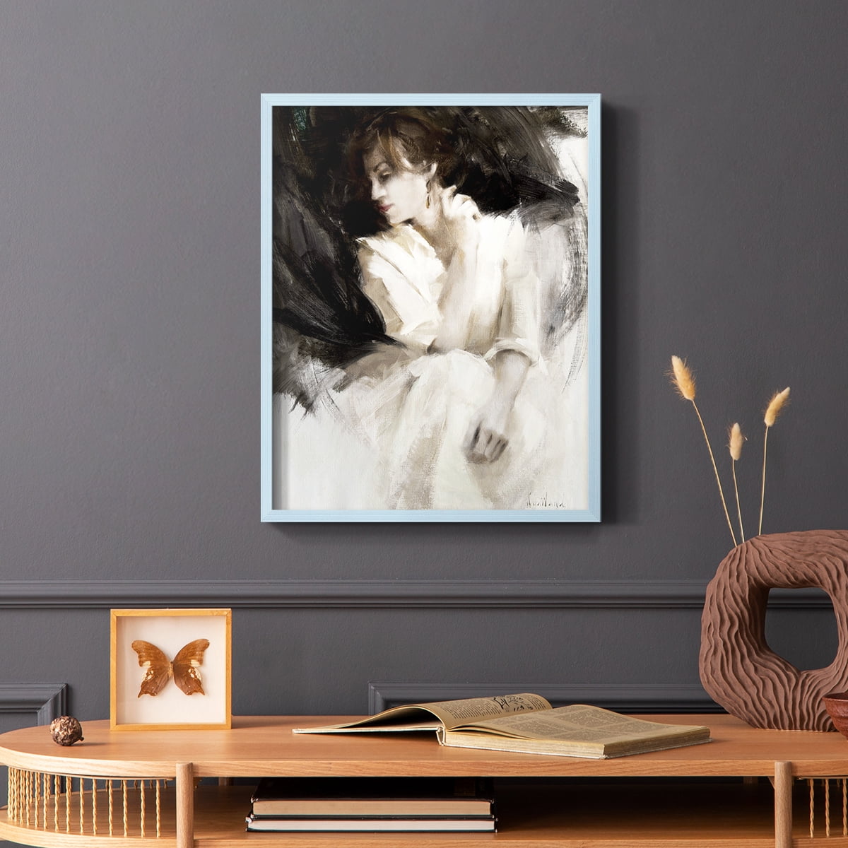 Braceo in Paper Solid Wood 8 x 10 Framed Print
