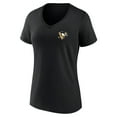 thumbnail image 2 of Women's Black Pittsburgh Penguins Territorial V-Neck T-Shirt, 2 of 3