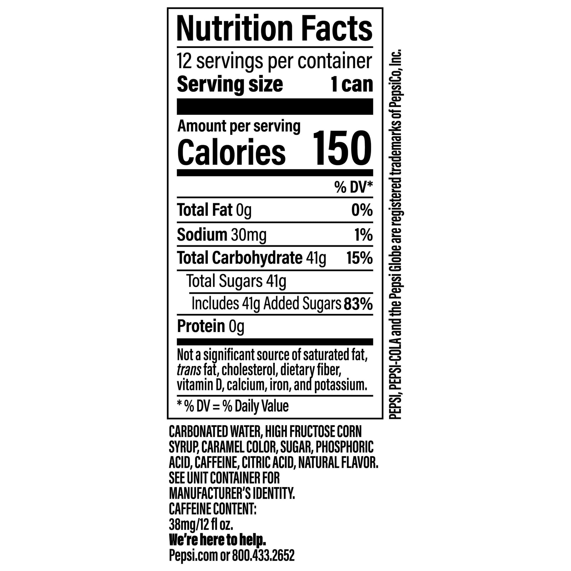 Pepsi Cola Soda Pop, 12 fl oz, 12 Pack Cans