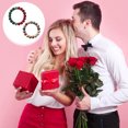 thumbnail image 5 of Paquete de 2 pulseras elásticas con cuentas de piedras preciosas unisex, regalo para mujeres, hombres y adolescentes - Cuentas de 10 * 9 mm, 5 of 5