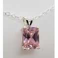 thumbnail image 2 of 9x7mm Emerald Pink Topaz Sterling Silver Necklace, 2 of 5