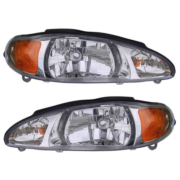 For Ford Escort 1997 1998 1999 2000 2001 2002 Pair Headlights - BuyAutoParts