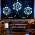 thumbnail image 4 of Beatineon Christmas Light Up Wall Decor, 3D Infinity Mirror Snowflake LED Lights for Winter Wonderland Bedroom Living Room, 4 of 9