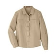 thumbnail image 4 of Harriton M580LW Women's Key West Long Sleeve Performance Staff Shirt-Khaki-2XL, 4 of 5
