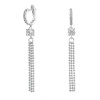 Cate & Chloe Raya 18k White Gold Plated Dangle Earrings with Simulated Diamond Crystals for Women