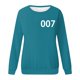 thumbnail image 4 of Squid Game Player Adult Hoodie for Men and Women – Official Green Track Hoodie, Ideal for Cosplay and Halloween Costumes Royal Blue 3X, 4 of 5