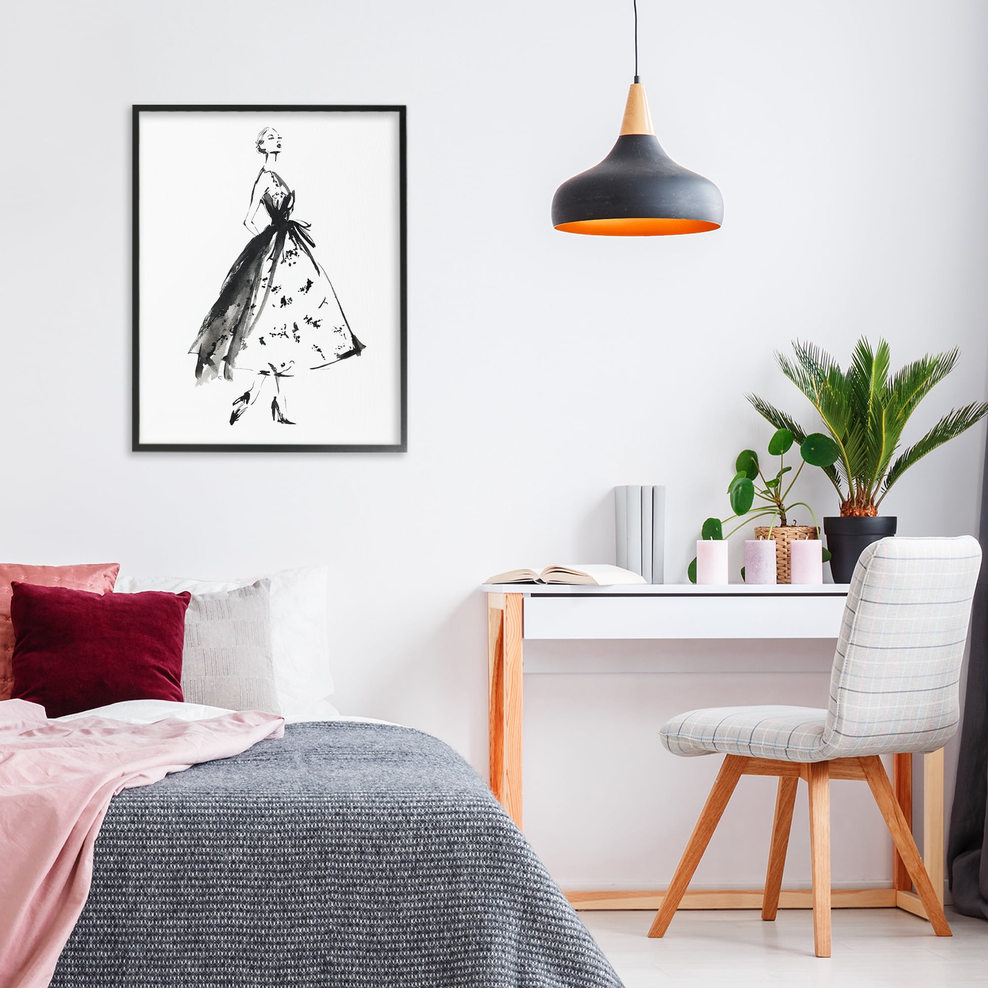 Stupell Industries Ethereal Couture Contour Black Framed Giclee Art, design by Svetlana Aleynikova