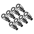 thumbnail image 1 of Unique Bargains 6.0mm Acier Inoxydable Tige de Pêche Réparation Kit Pole Ring Guide Remplacement, Noir 8 Pack, 1 of 5
