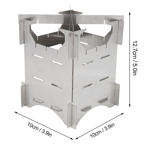 Gupbes Wood Stove,Portable Stainless Steel Folding Wood Burning Stove Mini Cooker For Outdoor Camping Travel Hiking Picnic,Portable Wood Stove