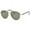Green, variant on Aviator Style Sunglasses, Silver
