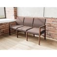 thumbnail image 1 of Pemberly Row Waiting Reception 3 Seat Tandem Seating No Center Arms in Brown, 1 of 4