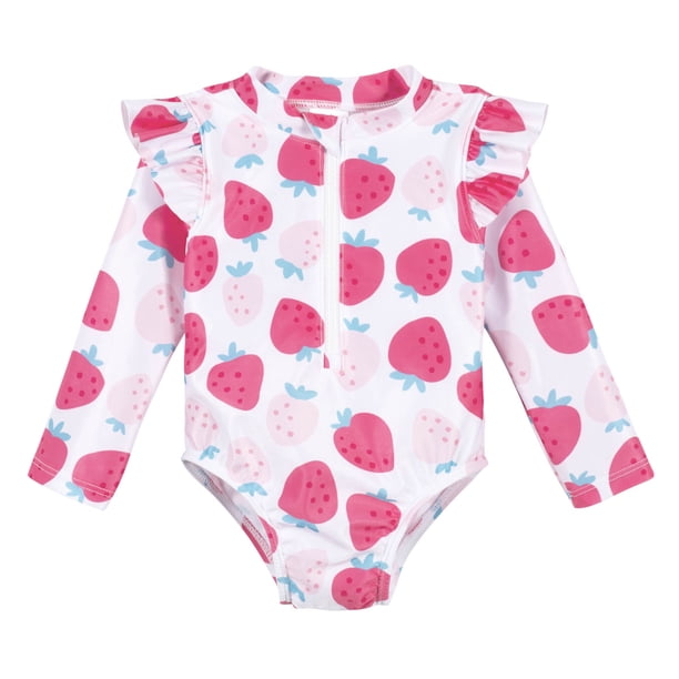 Gerber traje de baño niña una pieza con protección solar UPF 50+ y cierre