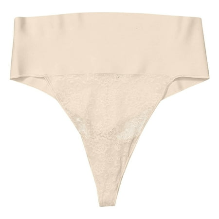 

Pimfylm Thongs Women s Underwear Cotton Super High Waisted Briefs Stretch Full Coverage Panties Khaki Small