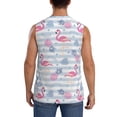 thumbnail image 4 of Daiia Flamingo and Pineapple Printed Men's Tank Tops,Casual Soft Sleeveless Gym Muscle Shirts Bodybuilding Tee-Large, 4 of 8