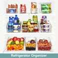 thumbnail image 2 of Sorbus Fridge Organizer on Wheels - Rolling Fridge Organizers and Storage Clear Design with Dividers & Handles for Kitchen Organization and Storage (Curved Top, Medium - 2 Pack), 2 of 7