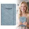 thumbnail image 3 of A5 Thickened Softcover Sewn Notebook, Wear Resistant Smooth Writing Journal, Multi Color Portable Leather Pocket Book With Button (Multicolor, 21*14.5*1.2CM), 3 of 9