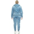 thumbnail image 3 of White Mark Women's Plus Size 2 Piece Velour Tracksuit Set, 3 of 5
